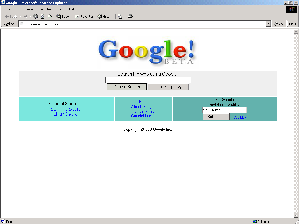 white space is important - Google in 1998