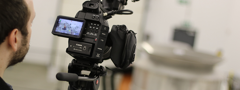 using camera to film client